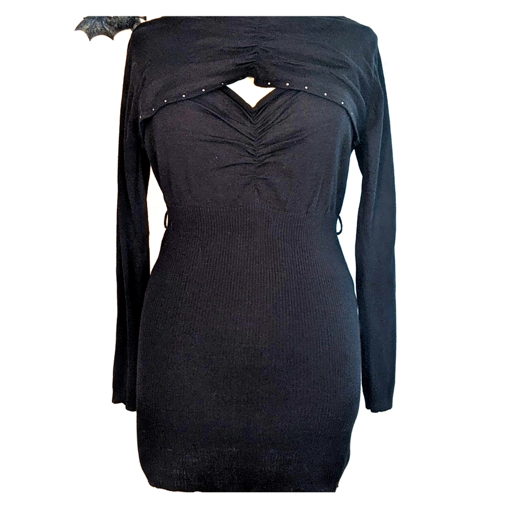 Peek-a-boo knit dress